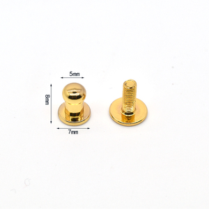 Parafusos de Cabeça Monk de Alta Qualidade, Rebites de Metal para Artesanato em Couro, Parafusos de Latão Sólido para Bolsas e Acessórios - Product Image 3