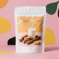 Sacs à biscuits personnalisés de qualité alimentaire, résistants à l'humidité, avec fermeture à glissière, pour l'emballage de biscuits, de collations et de cadeaux