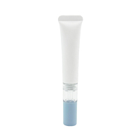 Tube cosmétique souple PE personnalisé avec logo pour correcteur de maquillage 30ml 50ml, avec applicateur pinceau et compte-gouttes