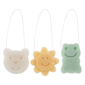 Konjac Face Wash Sponge Cartoon Shape Multicolor Baby Bath Toy Water Absorbing Cleaning Tool - Product Image 1