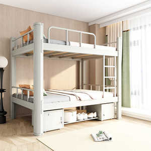 Tube superposé pliant simple ascenseur reine roi Style double taille plate-forme <span class=keywords><strong>à</strong></span> <span class=keywords><strong>lattes</strong></span> Base grand cadre de lit en métal avec rangement - Product Image 4