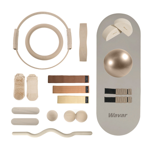 Kit d'exercices de yoga avec poids de cheville en silicone, tapis elliptique en caoutchouc, anneaux et bandes élastiques W01188 - Product Image 2