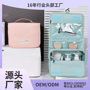 Trousse de toilette rectangulaire Bebelian avec crochet, rose, pour voyage, avec compartiment sec/humide - Product Image 5