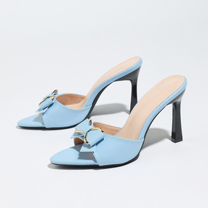 Sandali Estivi Eleganti da Donna con <span class=keywords><strong>Tacco</strong></span> Quadrato, Punta Aperta, Fibbia e Fiocco, Comodi e alla Moda - Product Image 2