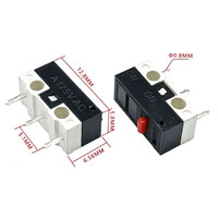 20 micro-interrupteurs de fin de course miniatures C NO NC 3 broches, bornes PCB SPDT 1A 2A 125V, à levier à rouleau, à action rapide, micro-interrupteurs poussoirs pour souris