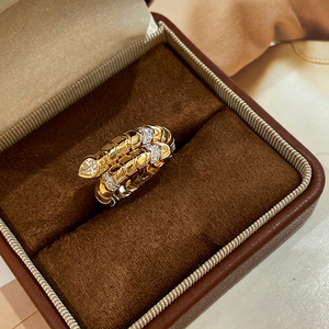 แหวนงูทองคำแท้ 18K ประดับเพชร Aazuo Lab Grown Diamonds สไตล์วินเทจ สำหรับผู้หญิง หรูหรา เหมาะสำหรับงานเลี้ยง ของขวัญแทนใจระดับไฮเอนด์ - Product Image 2