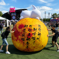 Lapin gonflable personnalisé sur le thème de la poésie pour la décoration d'événements festifs, la publicité commerciale, les événements de carnaval