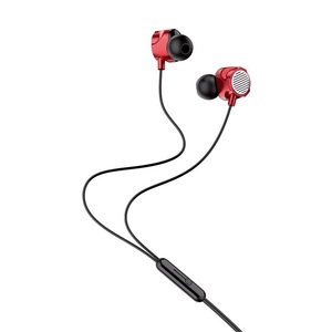 Auriculares internos rojos JD040 con micrófono de 1,2 m de longitud para uso telefónico - Product Image 1