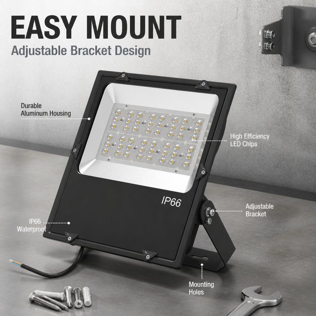 High Quality Selectable CCT Led Flood Light Warm White  Customization Power 30W-200W Outdoor Lighting Tower