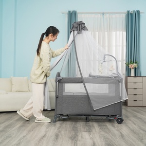 Thiết kế cũi trẻ em chức năng hai lớp phòng ngủ ăn khách sạn bệnh viện sử dụng làm bằng kim loại nhựa phổ biến nhất lớn gấp hiện đại - Product Image 4