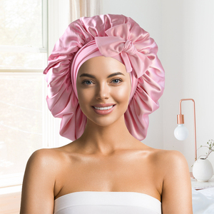 Vente chaude de haute qualité <span class=keywords><strong>bonnet</strong></span> soyeux avec longue cravate élastique grande taille soins des cheveux <span class=keywords><strong>bonnet</strong></span> de couchage usage domestique <span class=keywords><strong>bonnet</strong></span> en satin <span class=keywords><strong>bonnet</strong></span> de nuit - Product Image 2