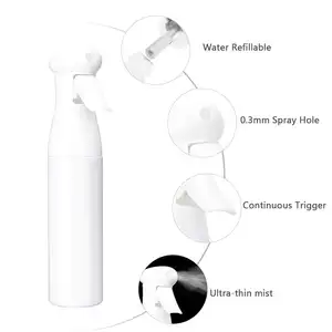 250ml solution Suppliers-High Pressure White Sprayer Bottles Salon Helper 250ml Small Empty Mist Water Spray Bottle for Hair/ Plant/ Cleaning Solutions