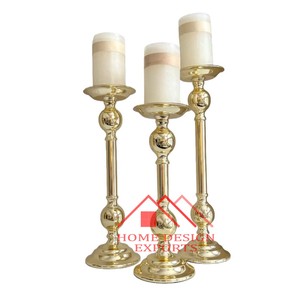 <b>Floor</b> Centerpieces Decorative High Quality Metal Gold Candelabra for <b>Floor</b> Shiny Brass Polished <b>Candle</b> Pillar <b>Holder</b> - Product Image 6