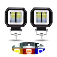 Lampe de travail pour voiture 20W LED avec yeux d'ange blanc rouge bleu feux de circulation Halo DRL pour voiture camion 4x4 tout-terrain-nouvel état accessoire