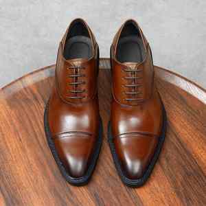 Nouvelles Chaussures Habillées en Cuir Véritable Façonnées à la Main pour Hommes – Confortables, Sur Mesure, Idéales pour les Occasions Formelles et le Quotidien, Imperméables - Product Image 1