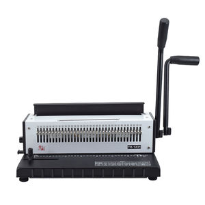 Биндер Rayson TD-1231 с ручным приводом, квадратные отверстия, шаг 3:1, перфорация до 12 листов/бондинг до 130 листов, прочный металлический пружинный переплетчик Wire-O - Product Image 2