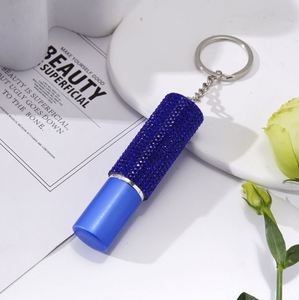 Wholesale 5ML <b>Mini</b> Perfume Keychain, Diamond-encrusted Press Spray Bottle, Portable Compact Refillable Perfume Gift - Product Image 2