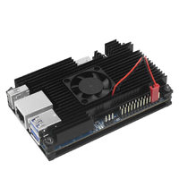 AIsmartlink Boîtier Orange Pi 5 en alliage d'aluminium avec protection de refroidissement et ventilateur pour Orange Pi 5B
