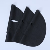Tissu de masque facial en charbon actif 45 GSM, matériau noir pour masque facial