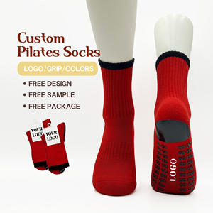 Benutzer definierte Logo bestickte Crew Sports ocken Bequeme atmungsaktive verdickte rutsch feste Baumwolle mit Logo Manschette Körper rote Socke gestrickt - Product Image 2