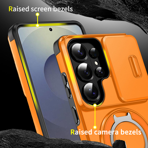 Funda con Anillo Giratorio para <span class=keywords><strong>Samsung</strong></span> Galaxy S26 <span class=keywords><strong>Ultra</strong></span> S25 Edge S24 Plus S23 FE, Cubierta Deslizante para Cámara, Protección Antigolpes de Grado Militar - Product Image 5