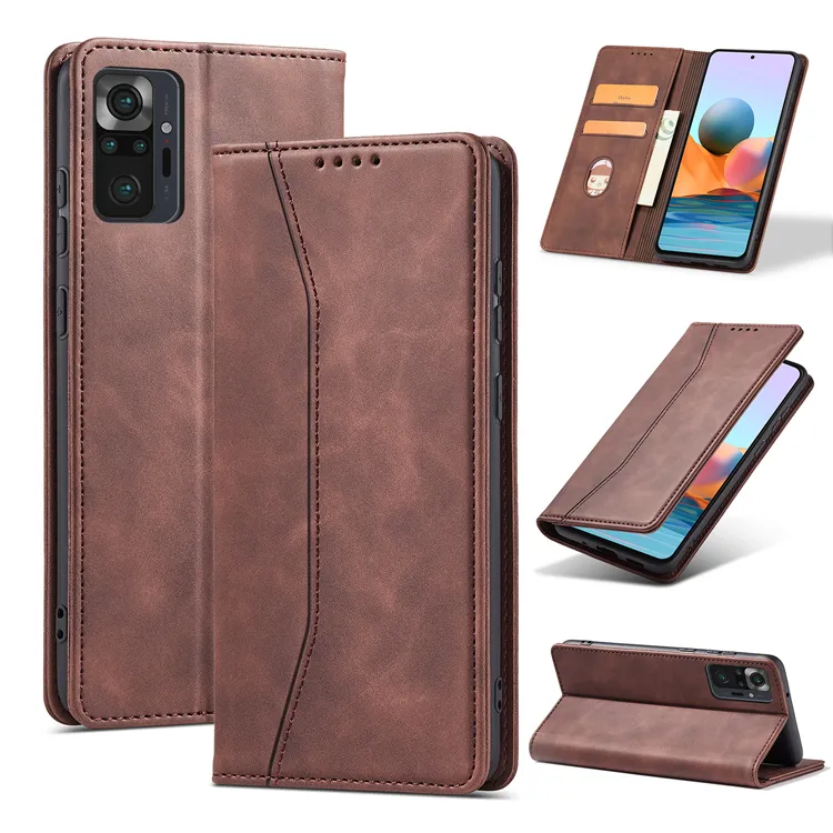 Luxury Magnetic Phone Case for Redmi Note 10 9 8 7 9T 9C 9A 9 8 8A Xiaomi Poco M3 F3 X3 NFC Mi 11T 10T Pro Flip Wallet Cover