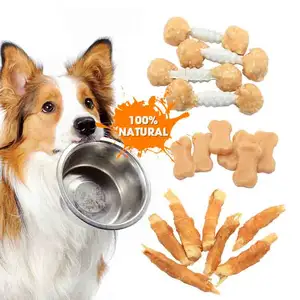 Con chó ăn nhẹ bán chạy nhất nhai bảo vệ răng hạt miễn phí con chó ăn nhẹ số lượng lớn gà rawhide bánh rán con chó đối xử