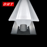 Diffuseur de lumière LED en acrylique pour éclairage de supermarché, lentille linéaire optique givrée à 90 degrés, extrusion plastique de moule existant