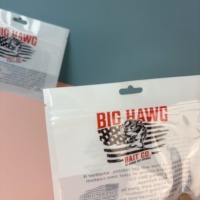 Emballage transparent personnalisé anti-humidité en PET/PE pour leurres de pêche, sacs pour leurres souples avec trou de suspension, ligne de pêche, lait
