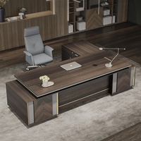 Chaise de bureau de direction moderne et autonome de luxe, combinaison de mobilier de bureau de PDG, bureau informatique extensible avec classeur