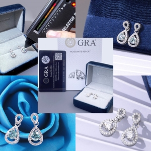Tianyu Gems Fine Jewelry <strong>Earrings</strong> Wholesale Gold Plated 18k Sterling <strong>Silver</strong> 925 Moissanite Women <strong>Stud</strong> <strong>Earrings</strong> <strong>Set</strong> - Product Image 2