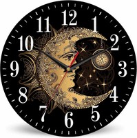 Horloge murale mécanique contemporaine DIY de 12 pouces en MDF sublimé, simple face, haute qualité, pour salon et décoration intérieure