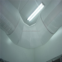 Jiangsu fabricant Flexible ignifuge Polyester tissu conduit d'air chaussette salle blanche pharmacie atelier électrique salle de sport industrielle