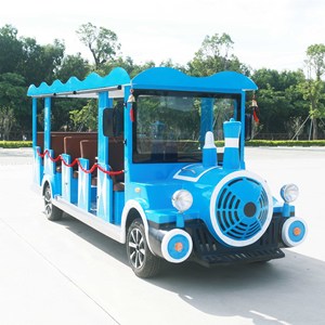 Electric <b>Train</b> 14 Seat Blue <b>Outdoor</b> Sightseeing Vehicle For Public Playground - Product Image 4