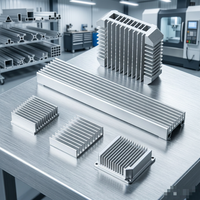 Radiateur de refroidissement en acier inoxydable/aluminium anodisé usiné sur mesure par CNC, dissipateur de chaleur pour l'industrie de l'éclairage LED