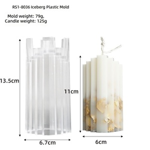 Moldes de Plástico 100% Naturales, Ecológicos y No Tóxicos YLX SM para la Creación de Velas y Fragancias, Velas de Pilar con Diseño Moderno - Product Image 5