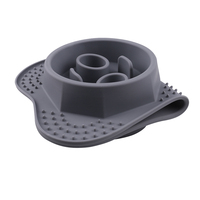 Bol à eau pour chien pliable en silicone de qualité alimentaire 2 en 1, grande capacité, alimentation lente