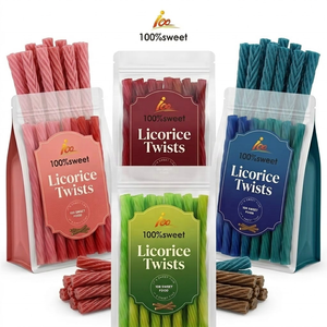 Usine OEM Arc-en-ciel Réglisse Bonbons Twists Pleine Taille Fruité Aromatisé Assortiment <span class=keywords><strong>de</strong></span> Bâtons Colorés Doux et Tendres Bonbons Doux Collations - Product Image 4