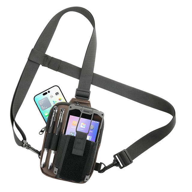 Universal Barcode Scanner Chest Harness Carrying Case Pouch Mobile Computer Handheld Barcode Scanner Holder Scanner Holster