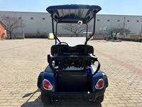 Mobil Golf Listrik 4 Roda 2 Kursi dengan Atap Kaca Depan, Buggy Bertenaga Baterai dengan Penyimpanan Belakang untuk Lapangan Resort