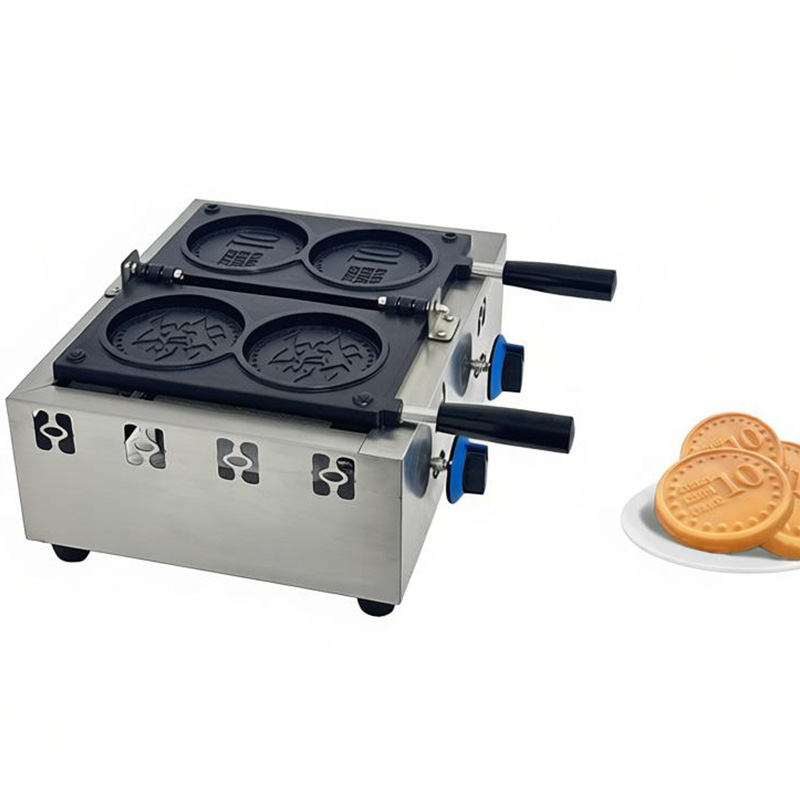 silver-2 Piece Gold Coin Baking Pan Waffle Maker