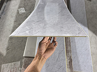 Décorations pour la maison, panneaux imperméables, revêtement intérieur, co-extrusion SPC, décoration, feuille de marbre UV, panneaux TV intérieurs, panneau mural 3D en PVC