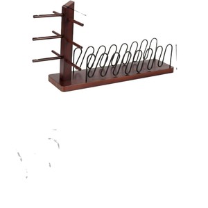 Wooden Desktop <b>Hat</b> Rack With Glasses Organizer 3 Layers <b>Standing</b> Type Clothing Organizer - Product Image 1