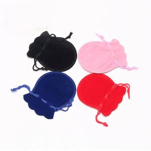 Custom Logo Print Velvet Suede Gift Drawstring <b>Packaging</b> <b>Bag</b> with Half Round Bottom Jewelry Pouch - Product Image 6