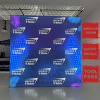 Boîte à lumière portable autoportante pour salon professionnel, en tissu SEG en aluminium 10x10, éclairée par LED, sans outil, avec fond lumineux