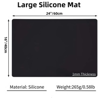 Tapis de table en silicone SHT 24''x16'', écologique, style américain, rectangulaire, multifonctionnel, protection de comptoir de cuisine, résistant à la chaleur