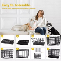 YANG FAN vente en gros de cages de caisse pour animaux de compagnie de haute qualité grand espace libre intérieur cage pour chien avec cage en métal de roue