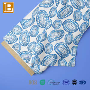 Tissu écologique en fibre naturelle Bleu clair Tie Dye Impression numérique Tissu 100% pur <span class=keywords><strong>lin</strong></span> pour vêtements T-shirt Robe Matériel - Product Image 3