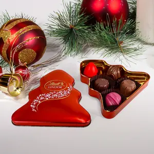 JYB benutzer definierte Weihnachten Valentinstag Schokolade süße Geschenk verpackung rote Baumdose Box mit Deckel