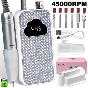 Taladro de Uñas Inalámbrico de 45000 RPM, Eléctrico, Profesional, Recargable, con Punta de Diamante, para Manicura, Pulido y Lijado en Salón - Product Image 6